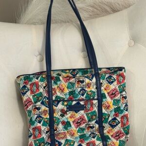 Vera Bradley tote bag, postage stamp, retired pattern